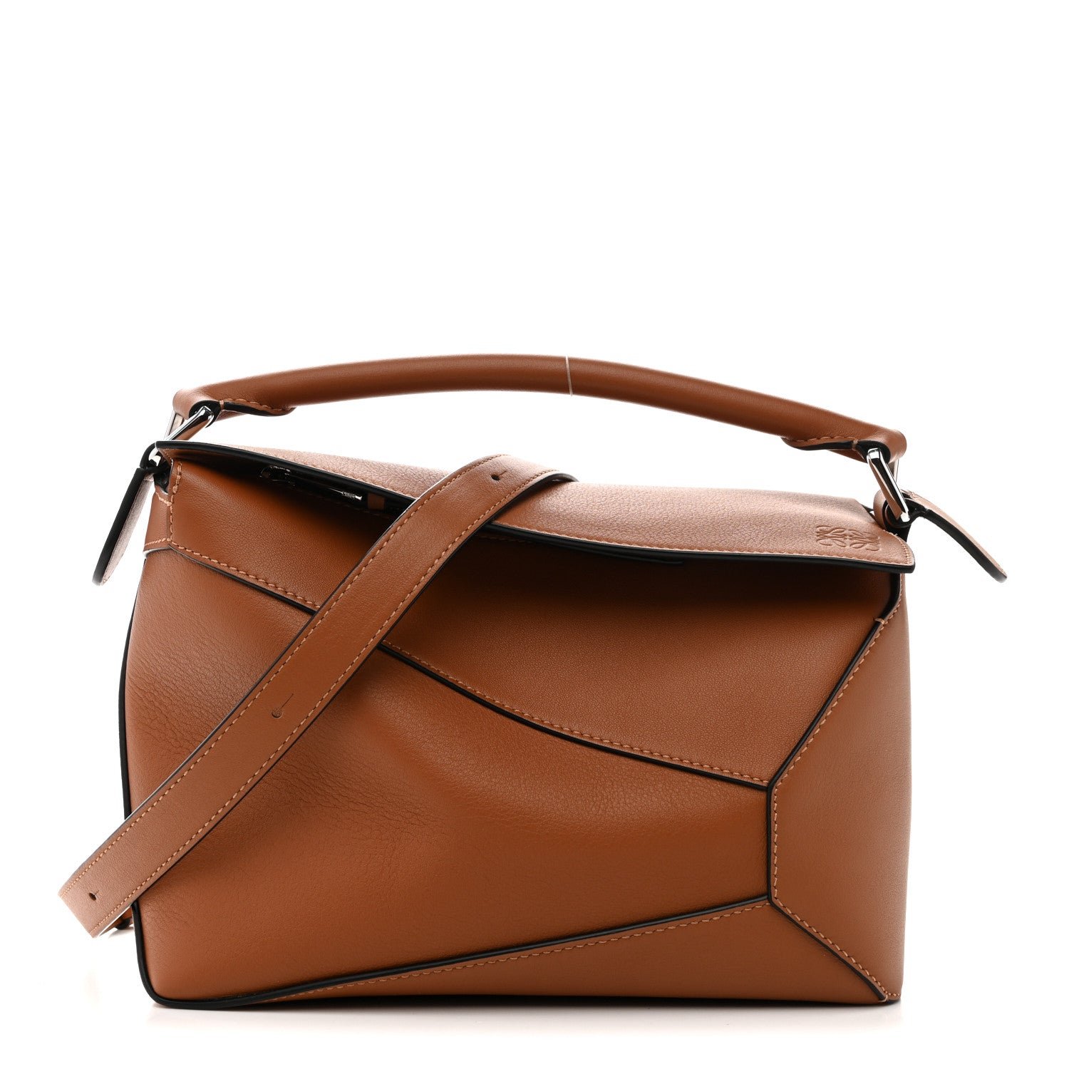 Loewe Calfskin Small Puzzle Edge Bag Tan