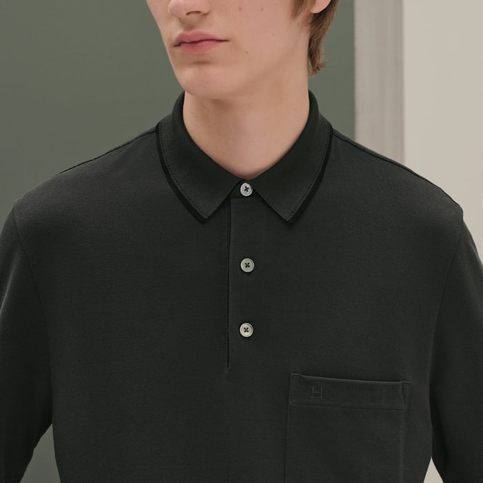 Vert Chrome "Piqures Sellier" Polo Shirt
