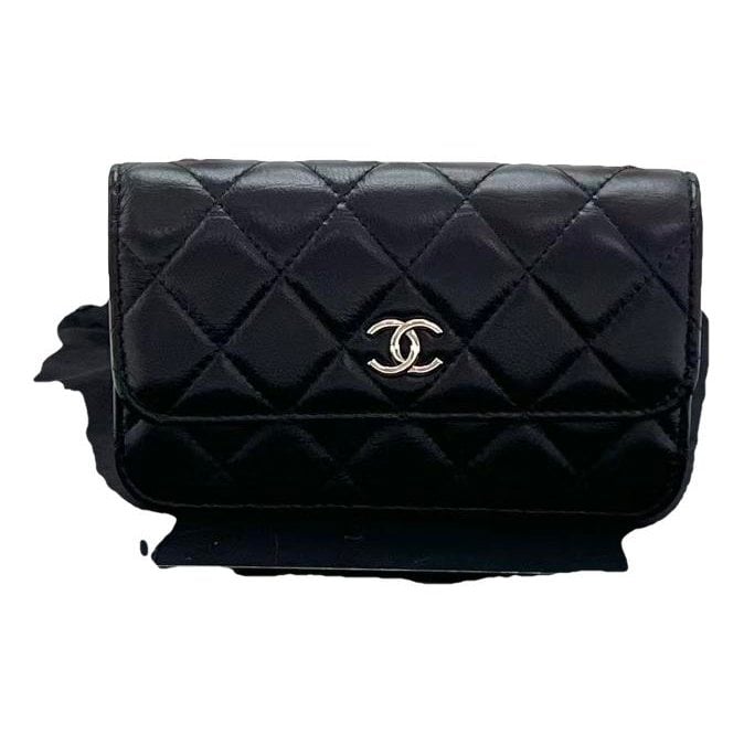 Wallet On Chain Boy Half Flap leather mini bag