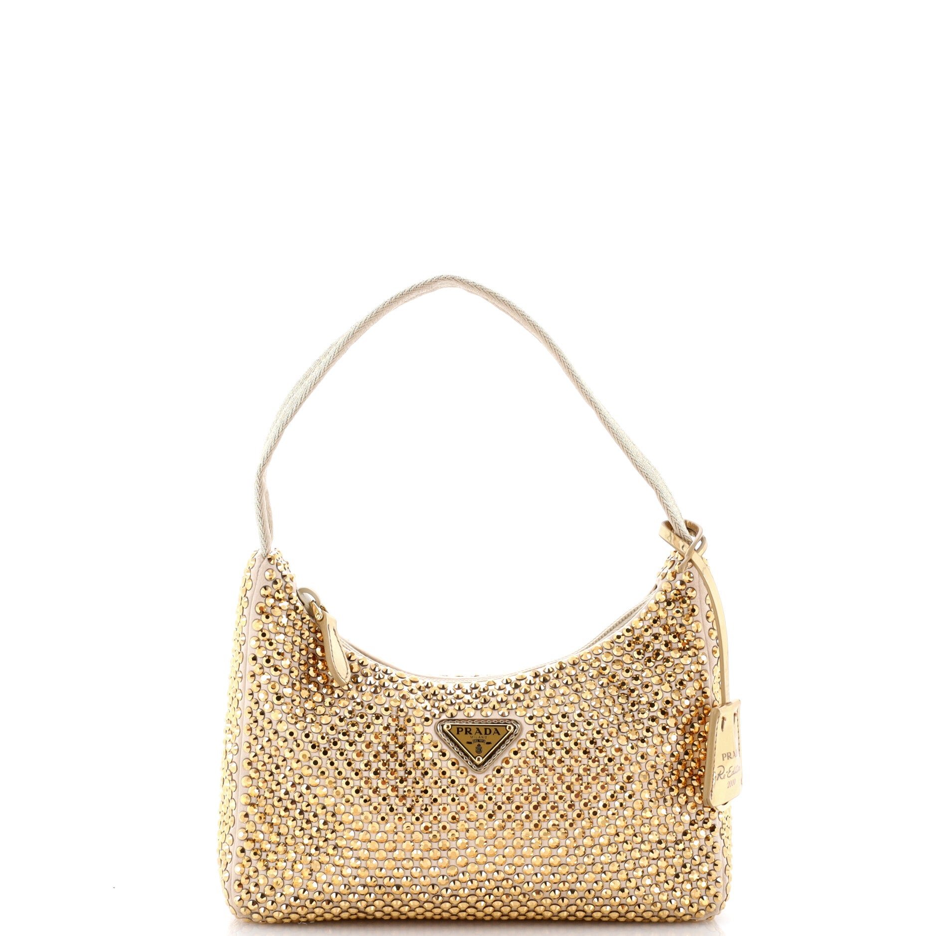 Re-Edition 2000 Hobo Crystal Embellished Satin Mini