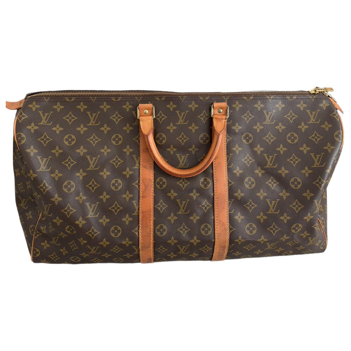 Keepall leather travel bag