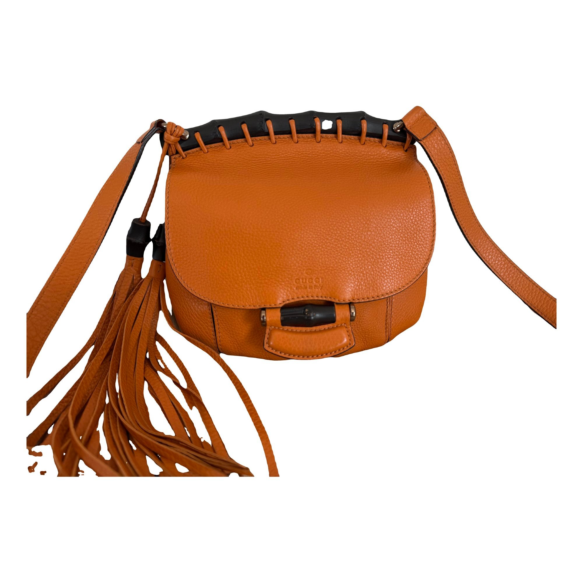 Fringe leather handbag