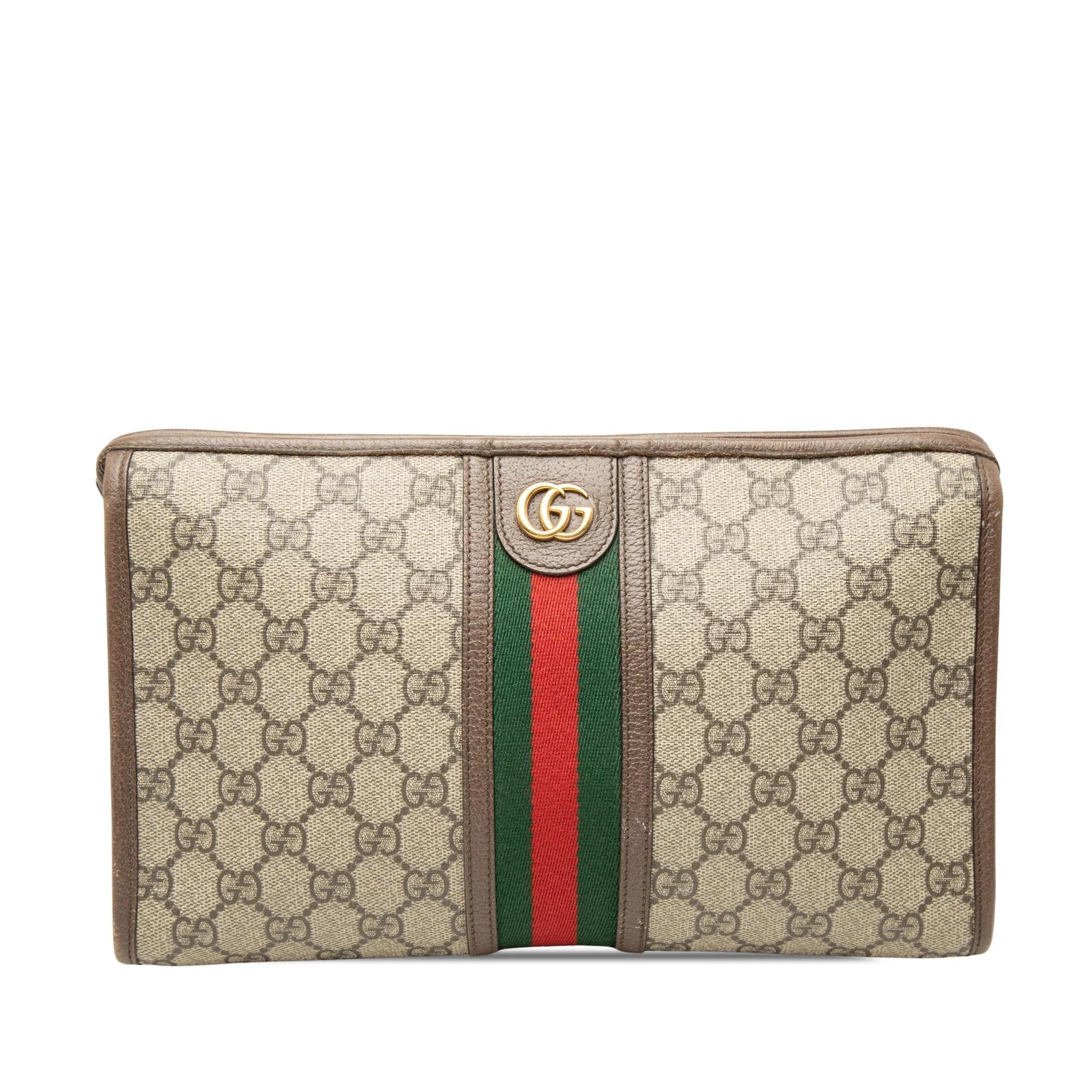 Ophidia leather clutch bag