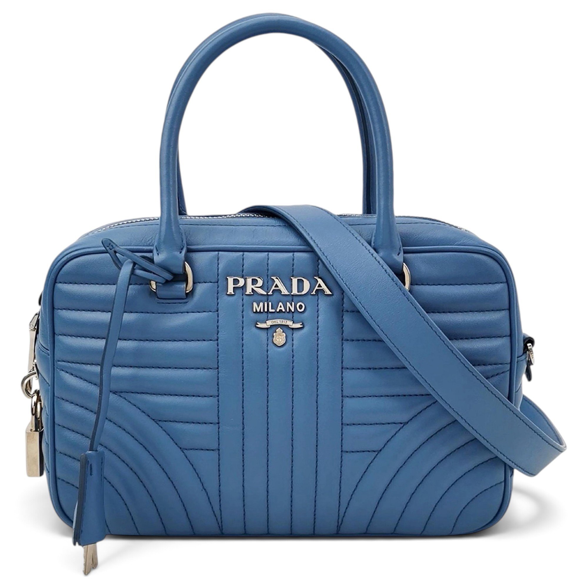 Diagramme leather handbag
