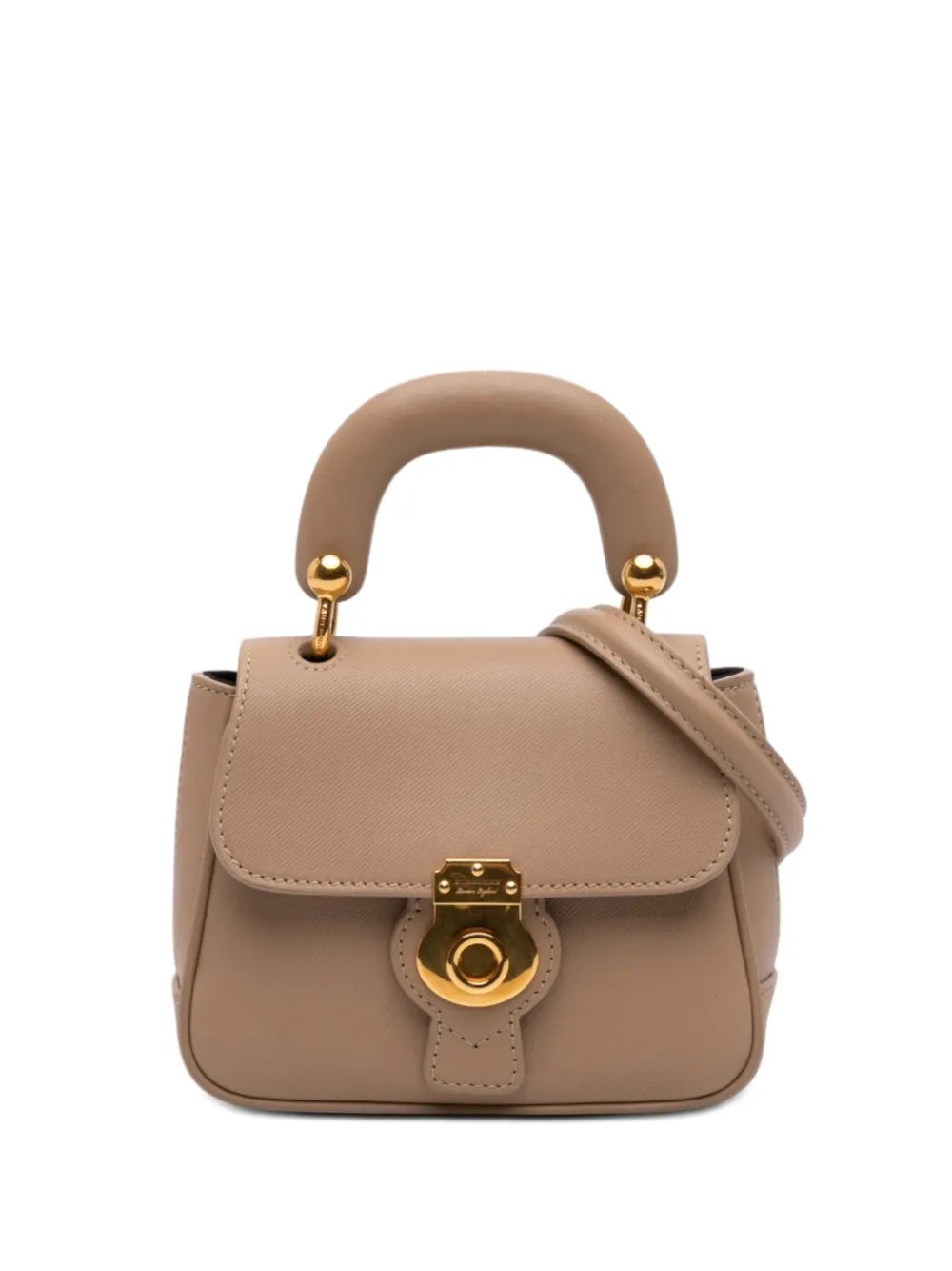 Burberry 2018-2023 Mini Trench Calfskin DK88 Top Handle Bag satchel
