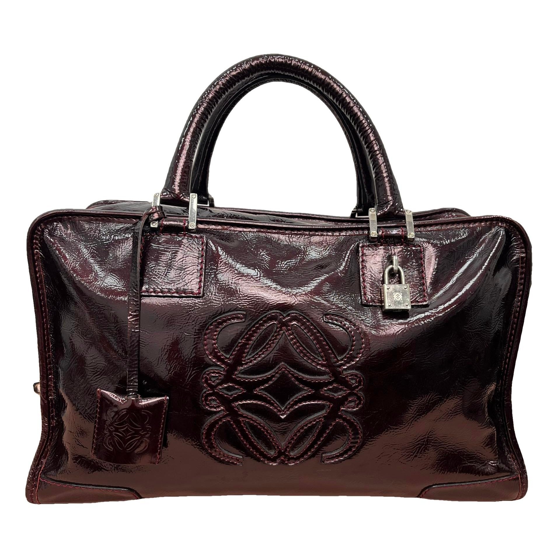 Amazona patent leather handbag