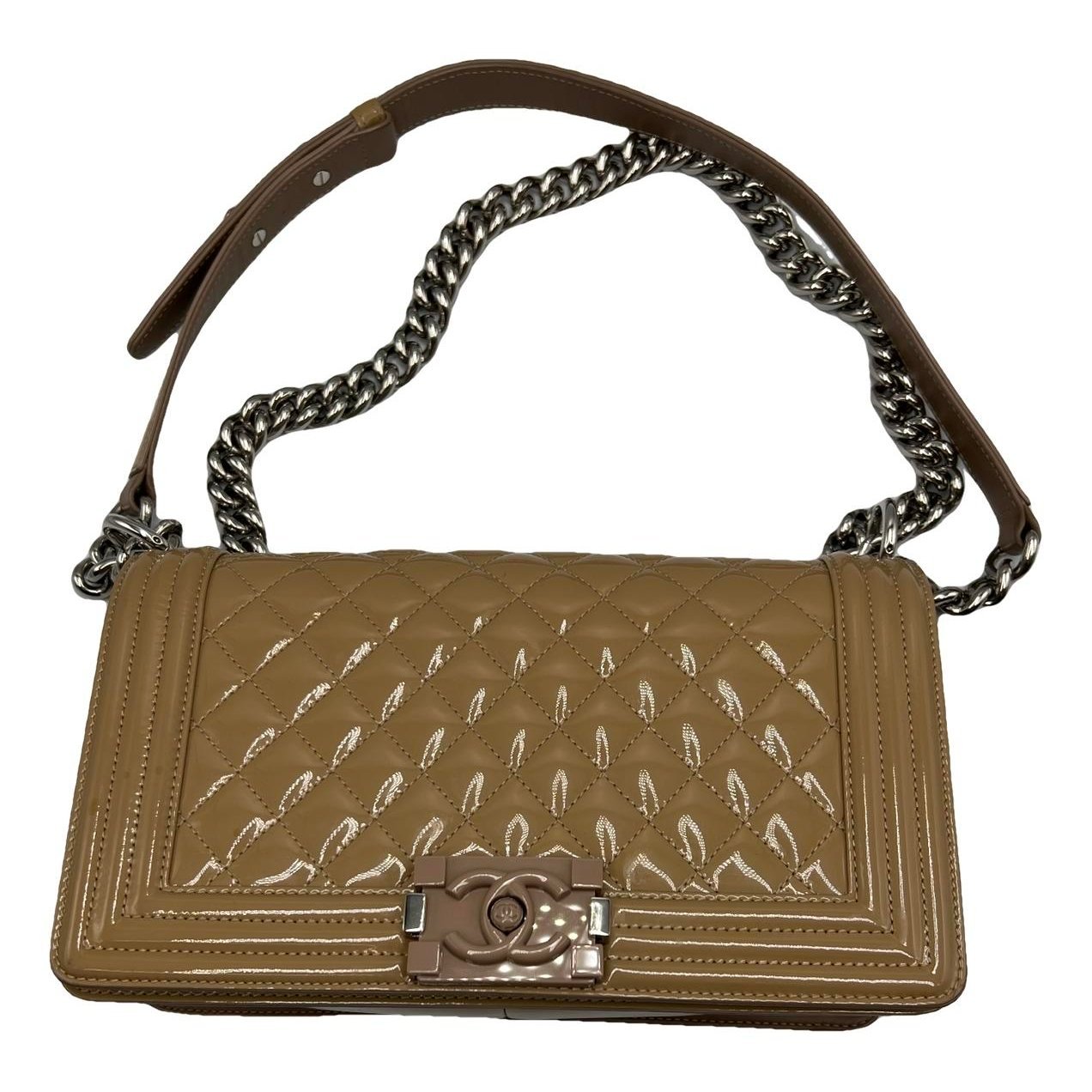 Chanel Boy patent leather crossbody bag