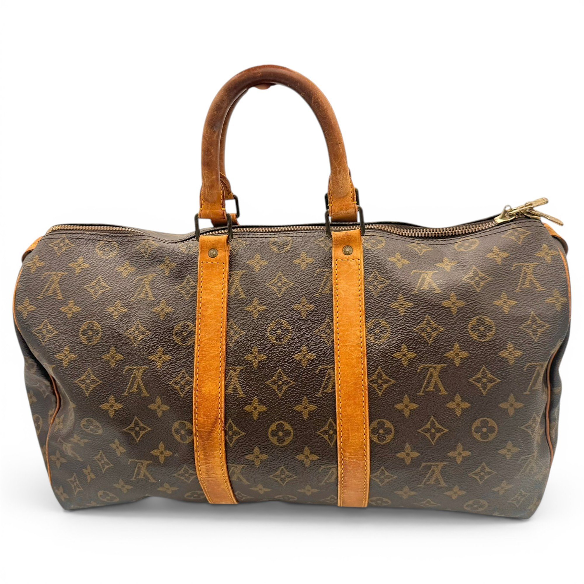 Keepall leather travel bag