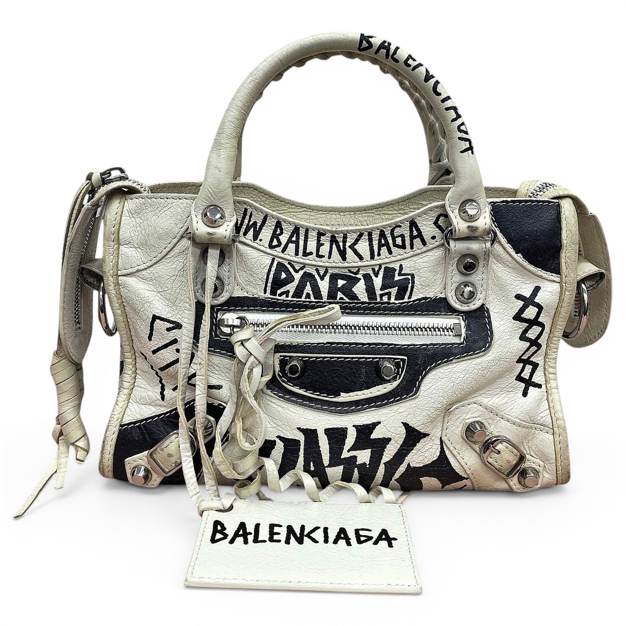 Classic Metalic leather handbag