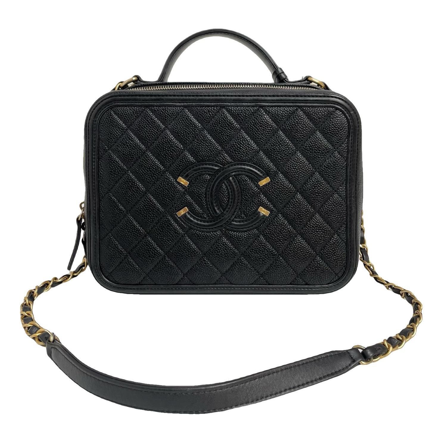 Vanity leather handbag