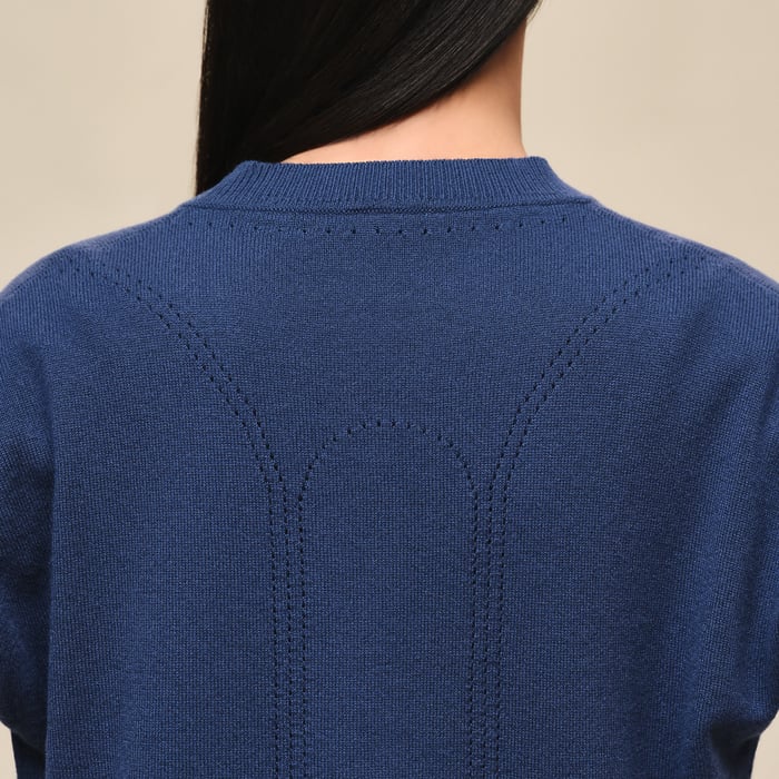 Bleu Outremer Short-sleeve Sweater