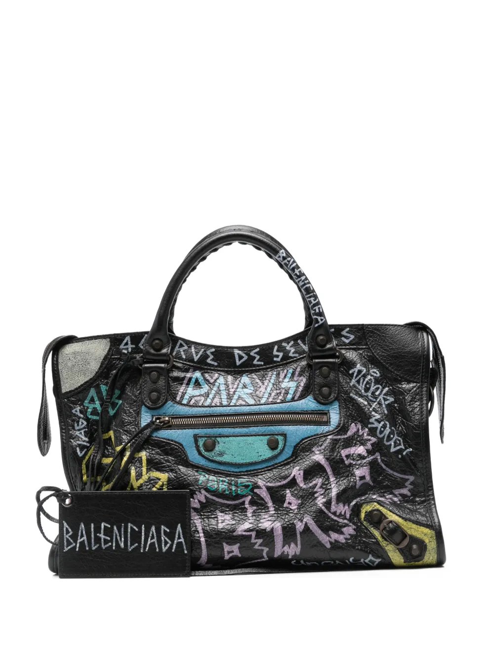2000s Le City graffiti tote bag