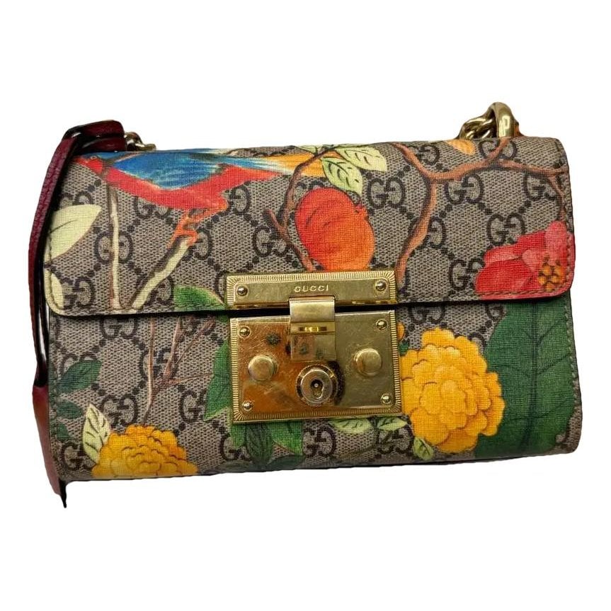 Padlock leather handbag
