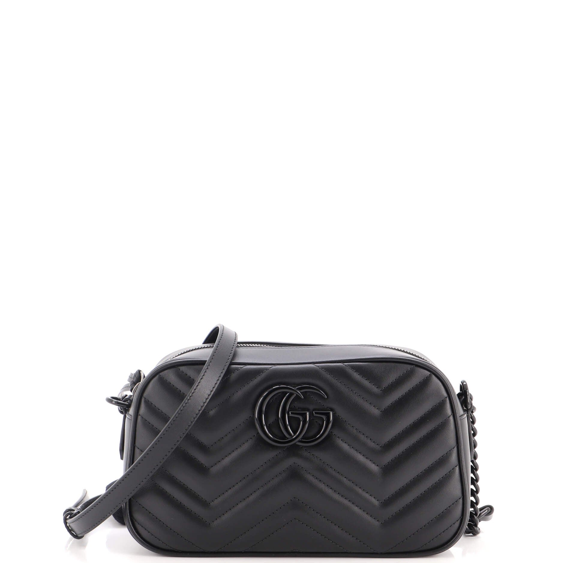 GG Marmont Monochrome Shoulder Bag Matelasse Leather Small