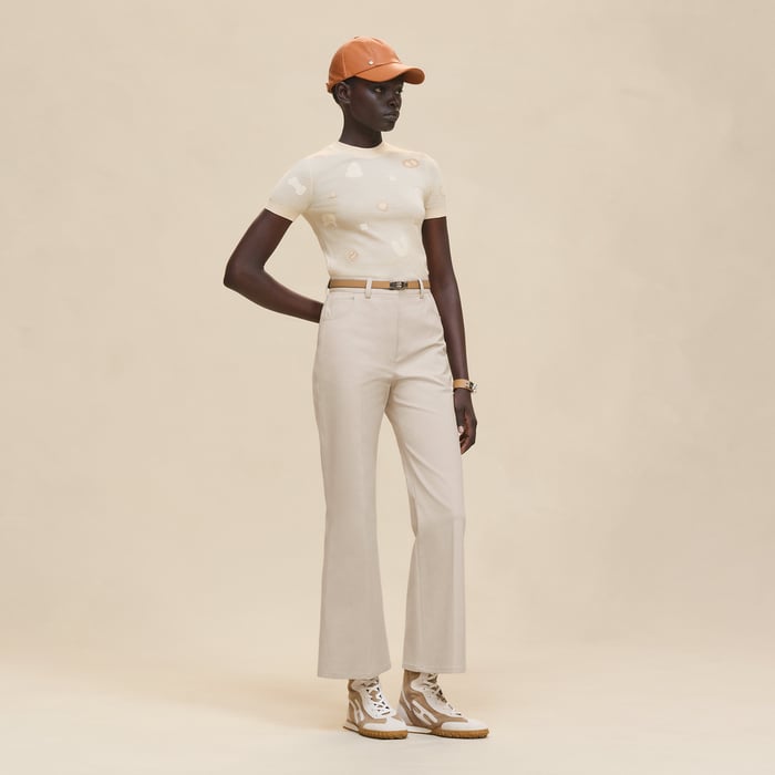 Blanc Cygne "Candy Libris" Short-sleeve Sweater