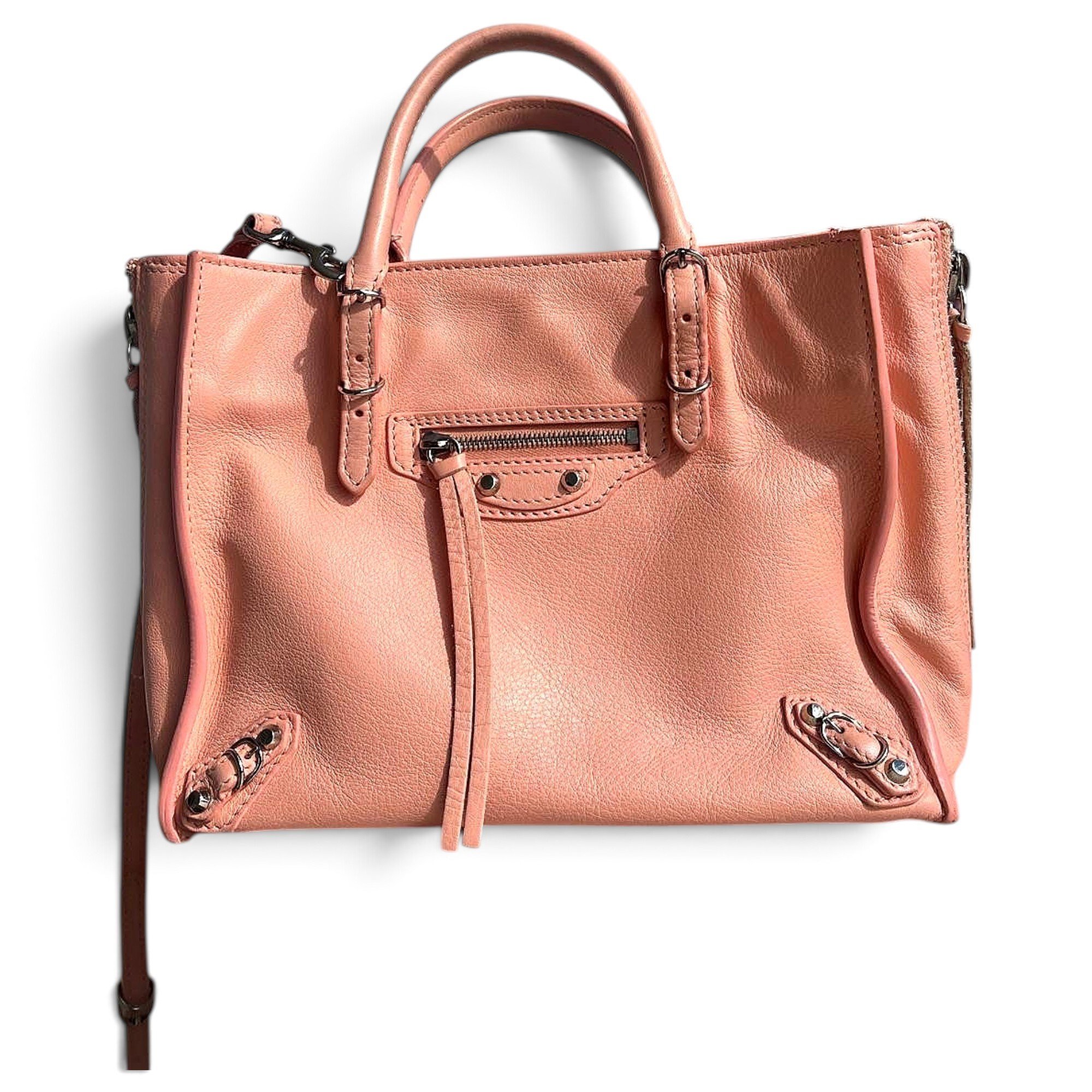 Papier leather handbag
