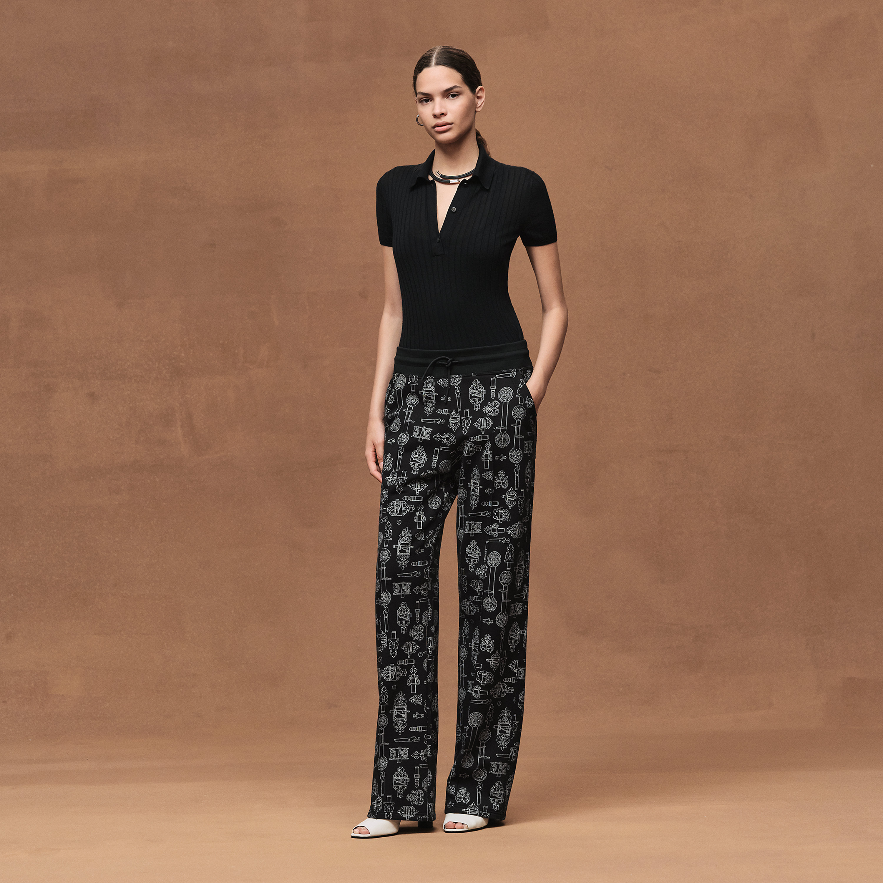 Pantalon large imprimé « Ferronnerie Remix »