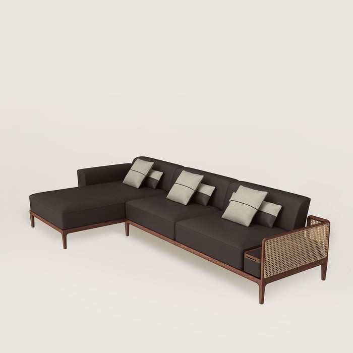 Sofa Sellier 2-seater with chaise lounge