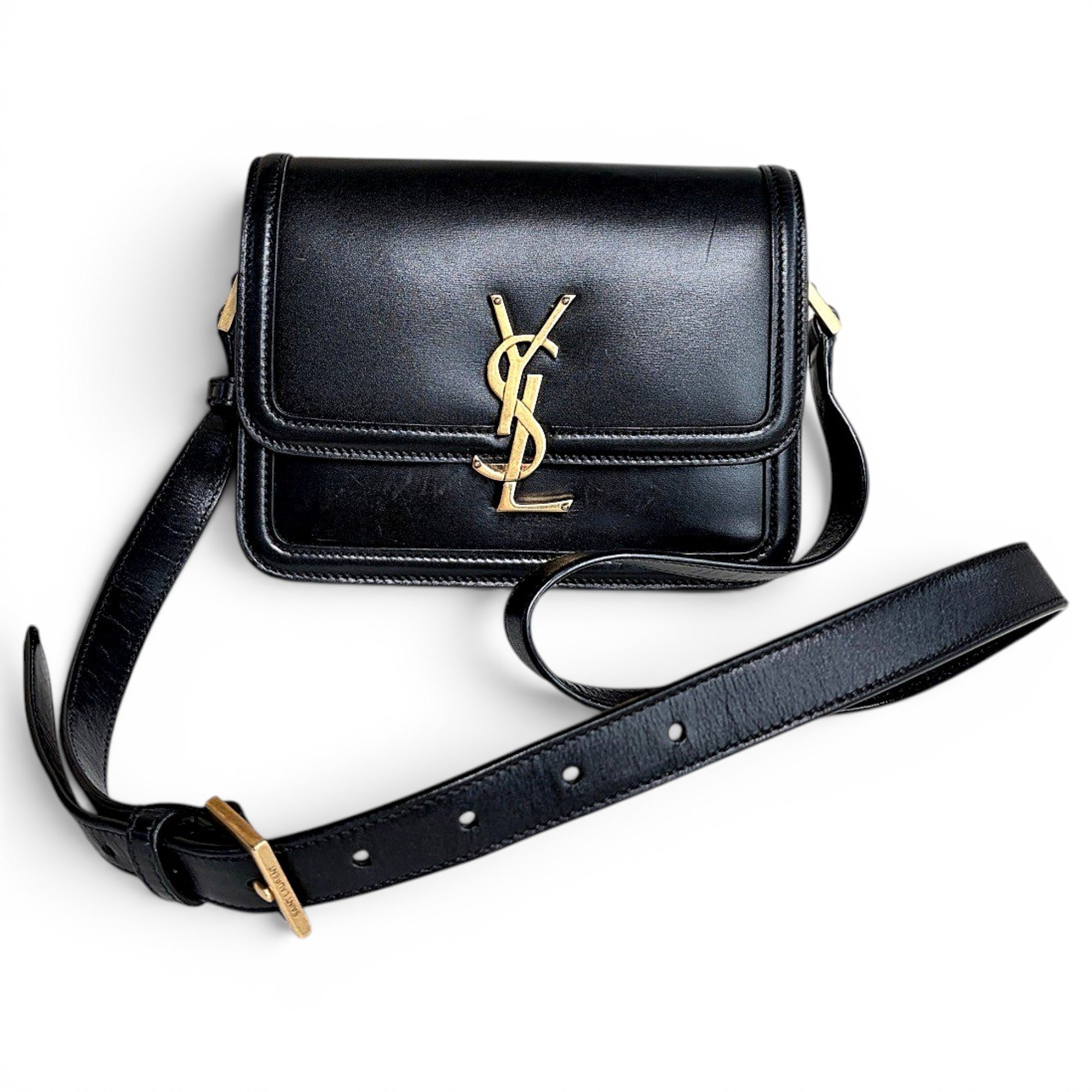 Solférino leather handbag