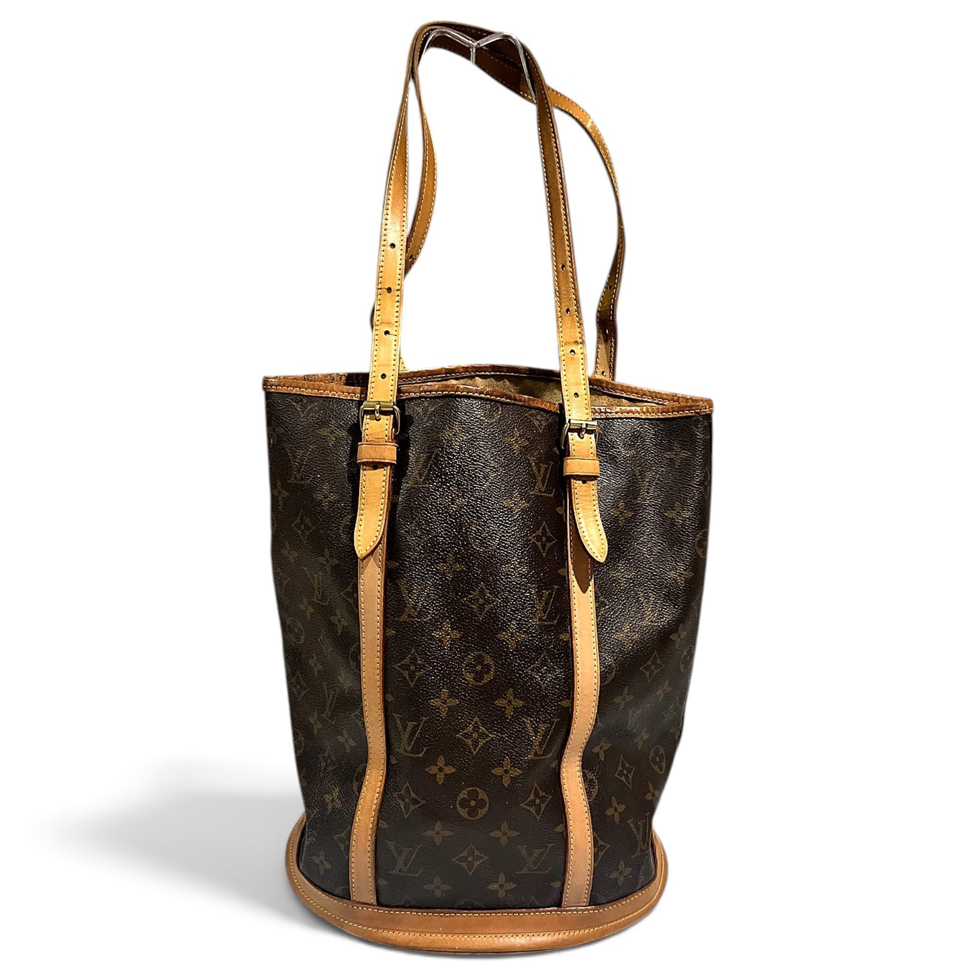 Bucket leather handbag