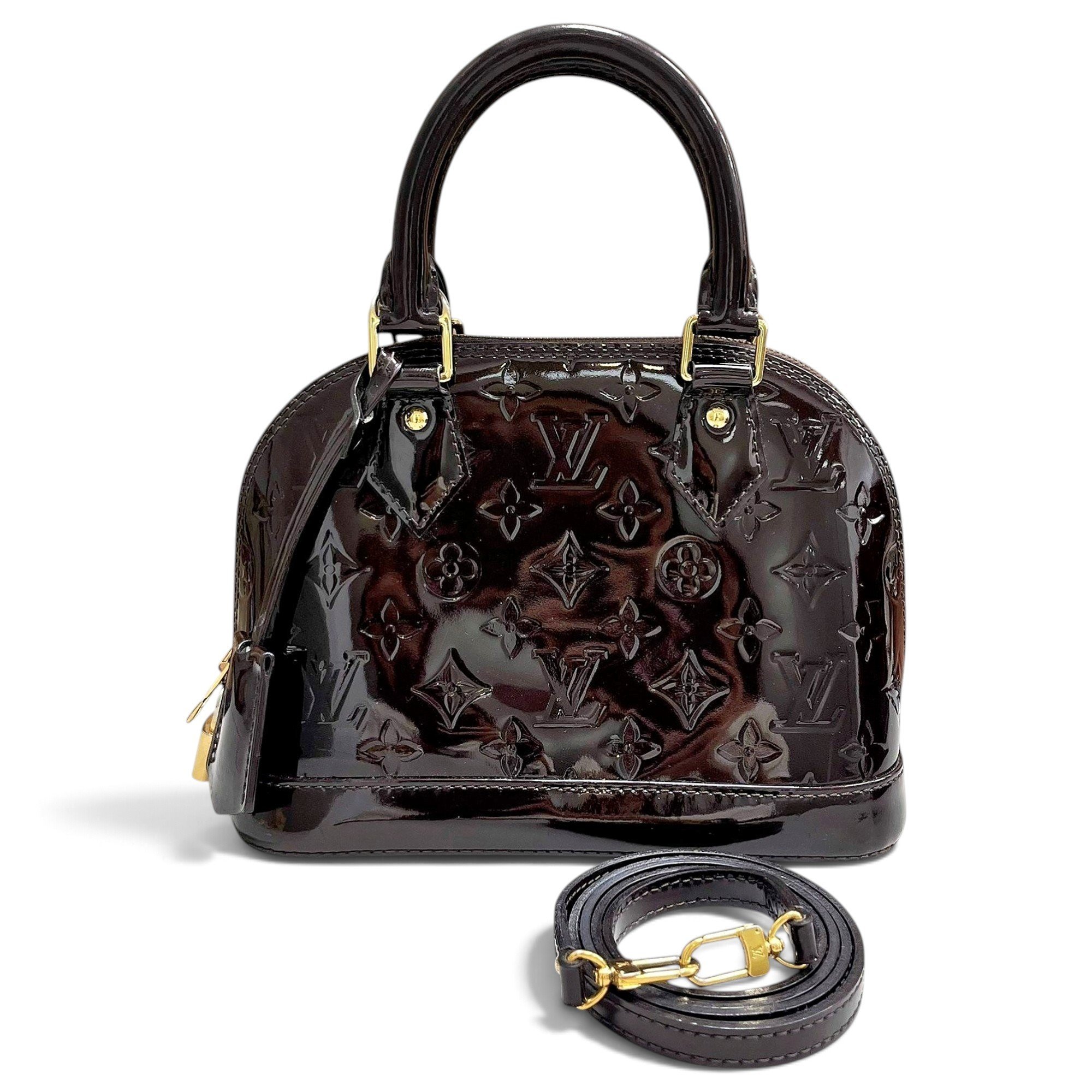 Louis Vuitton Alma BB patent leather handbag