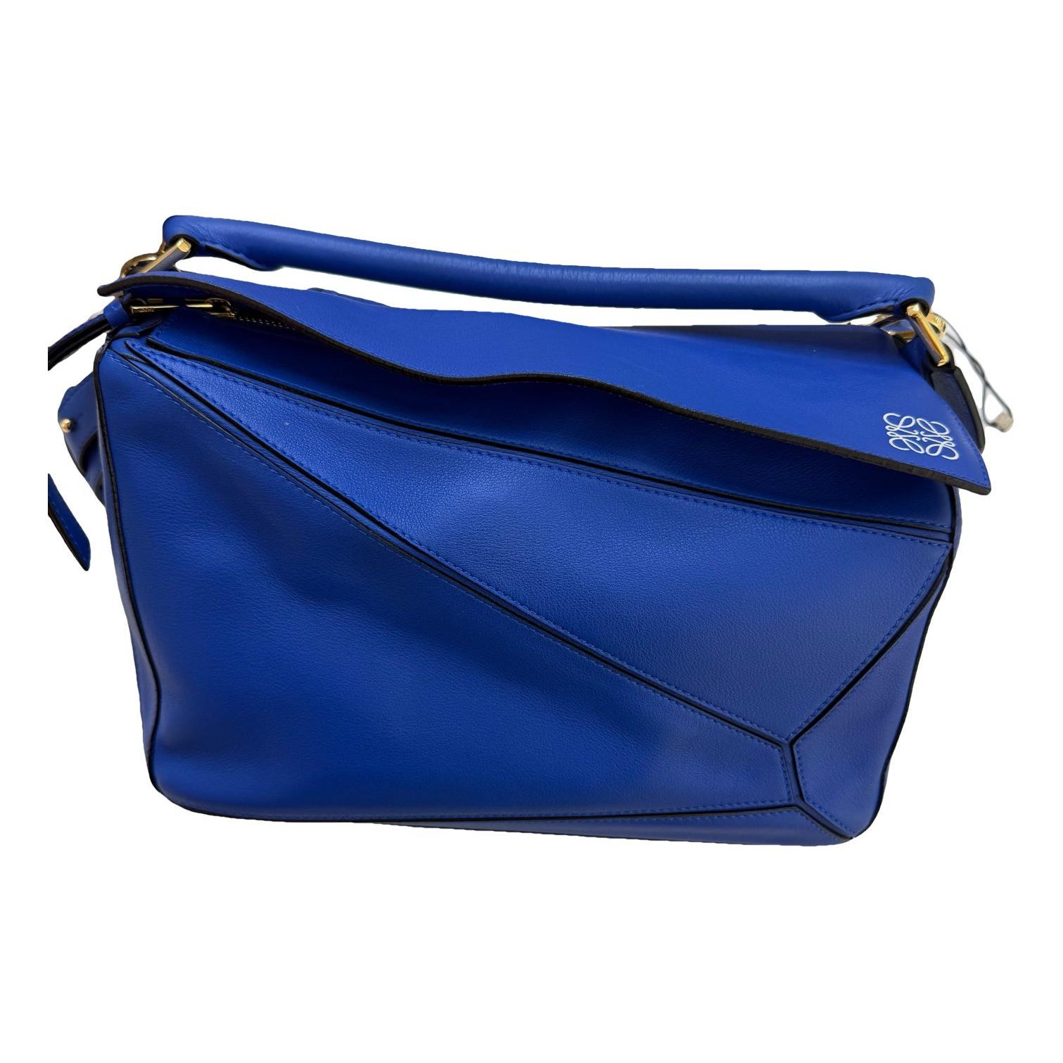 Puzzle leather handbag