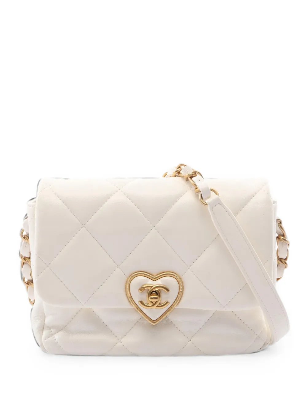 2021 Matelassé heart-lock shoulder bag