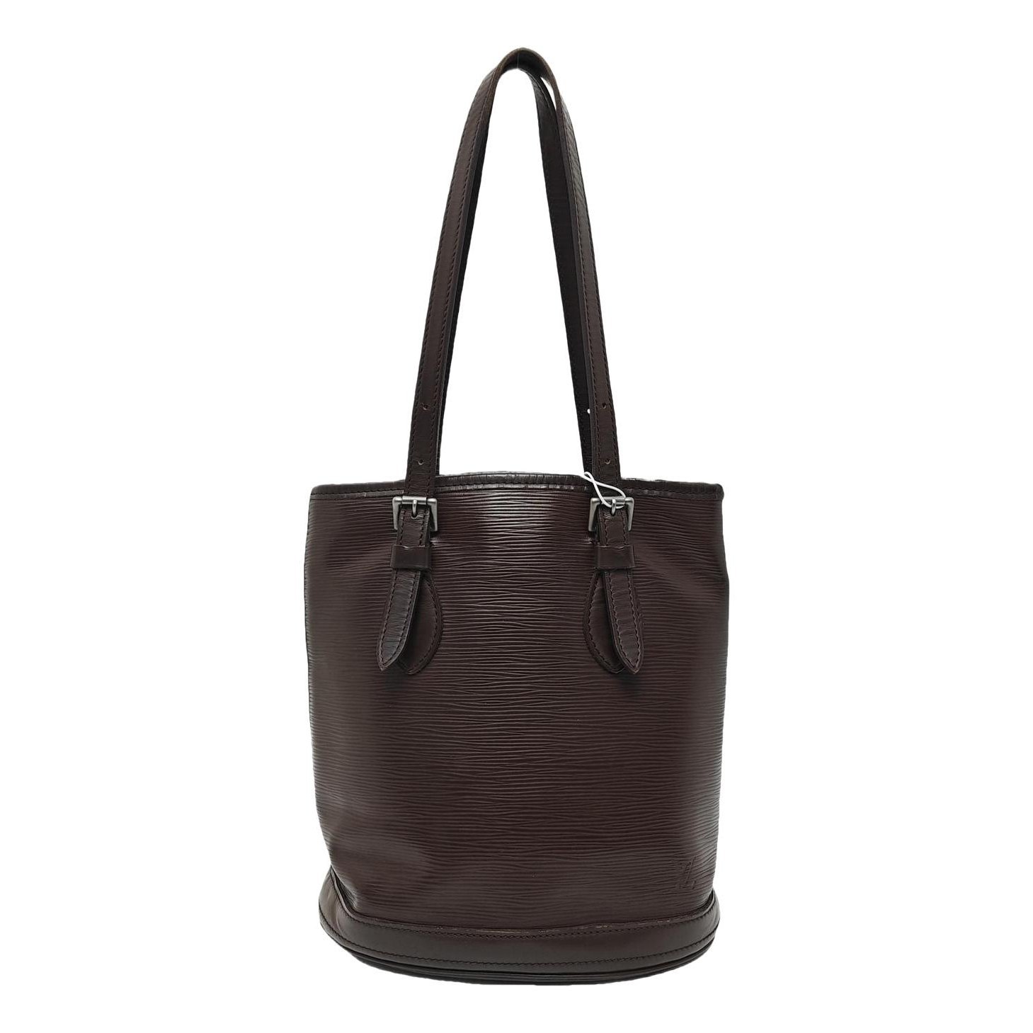 Bucket leather handbag