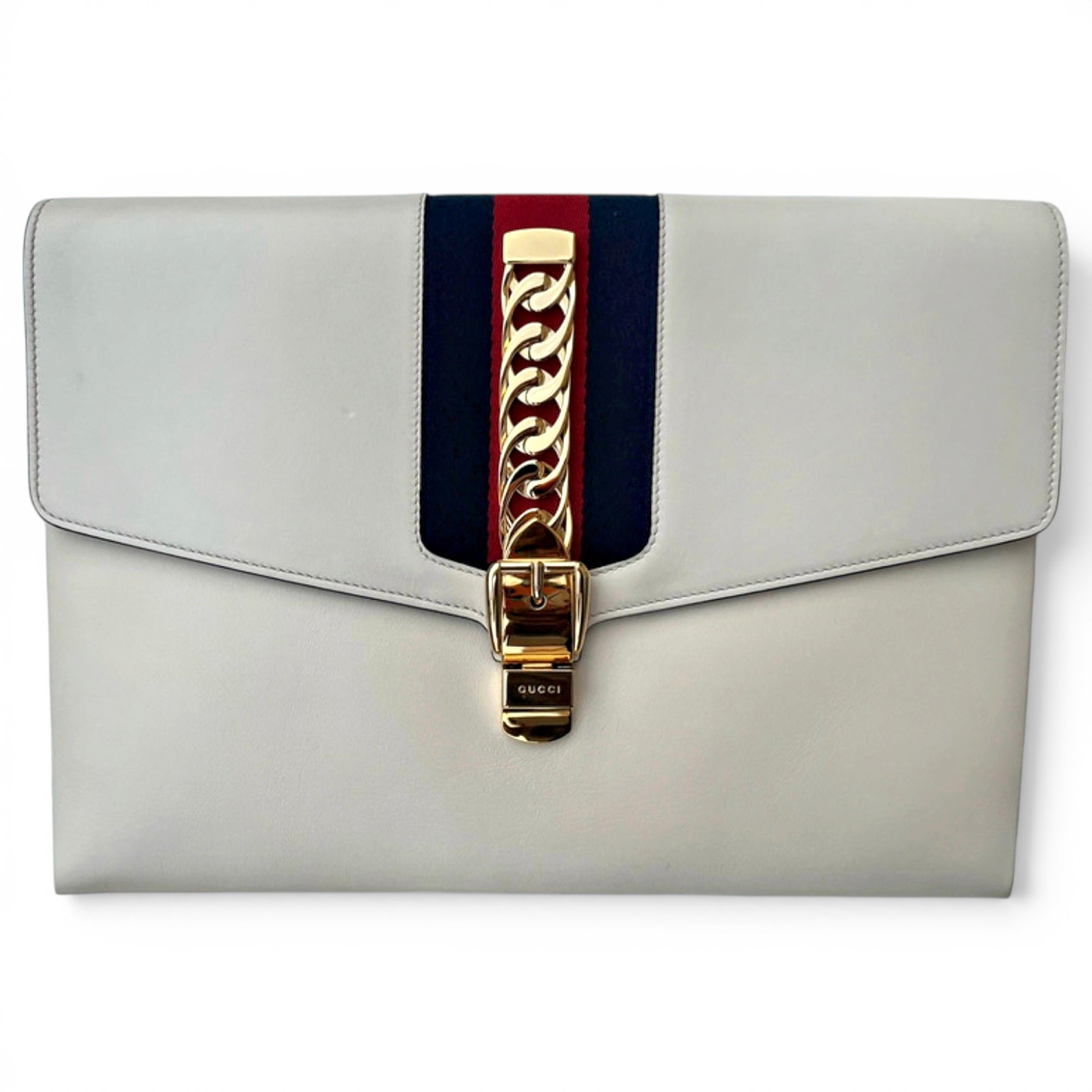 Sylvie leather clutch bag