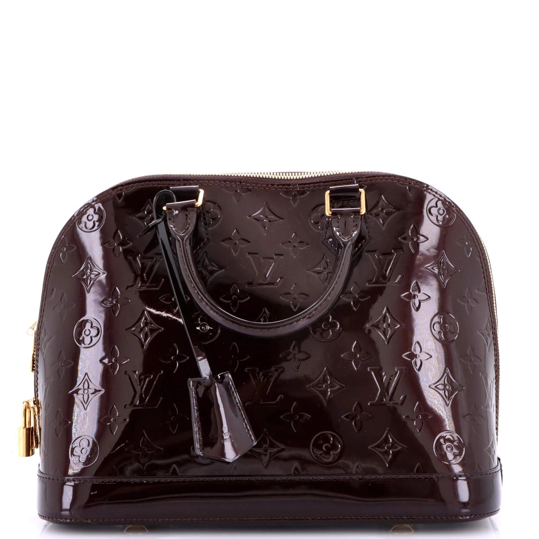 Patent leather handbag