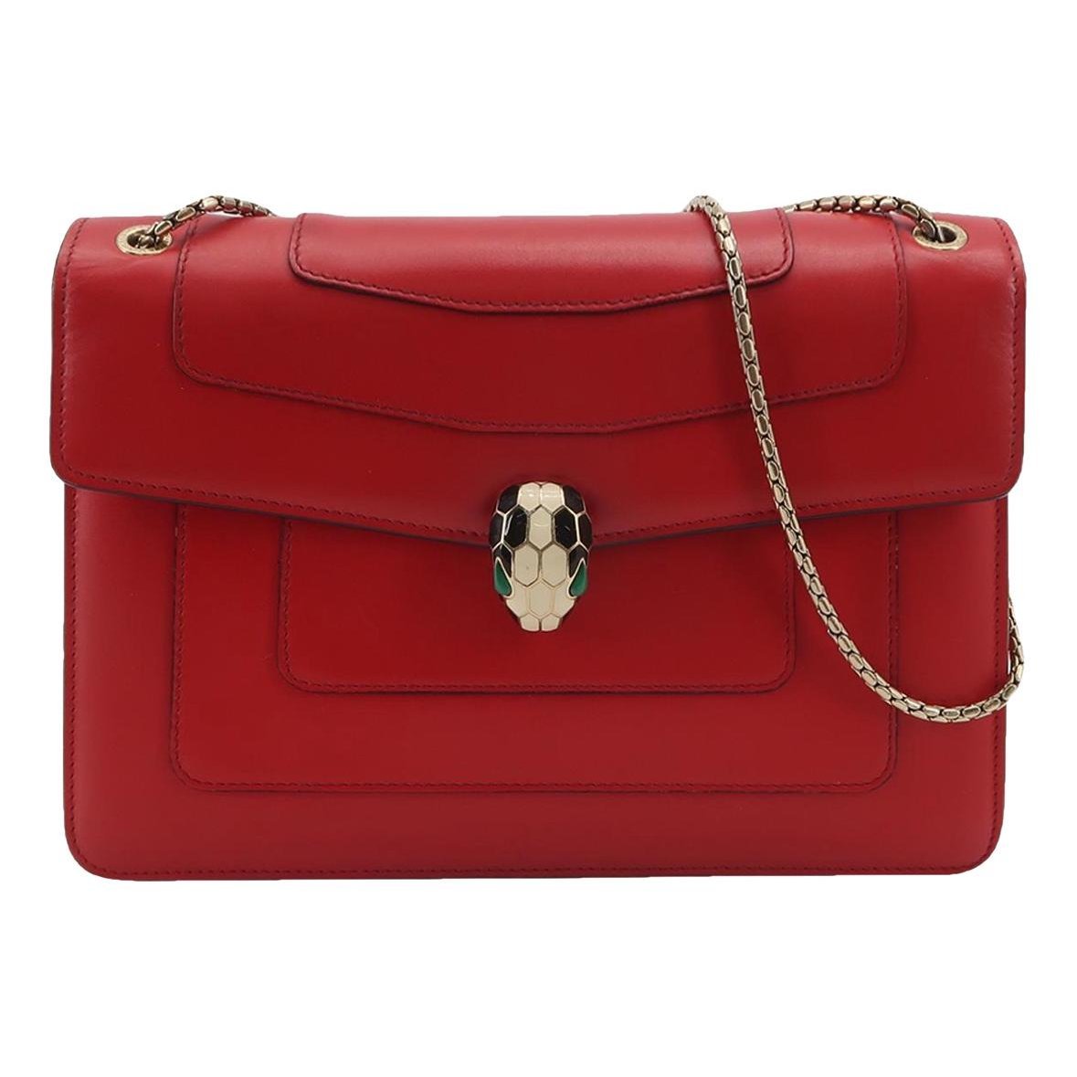 Serpenti leather handbag