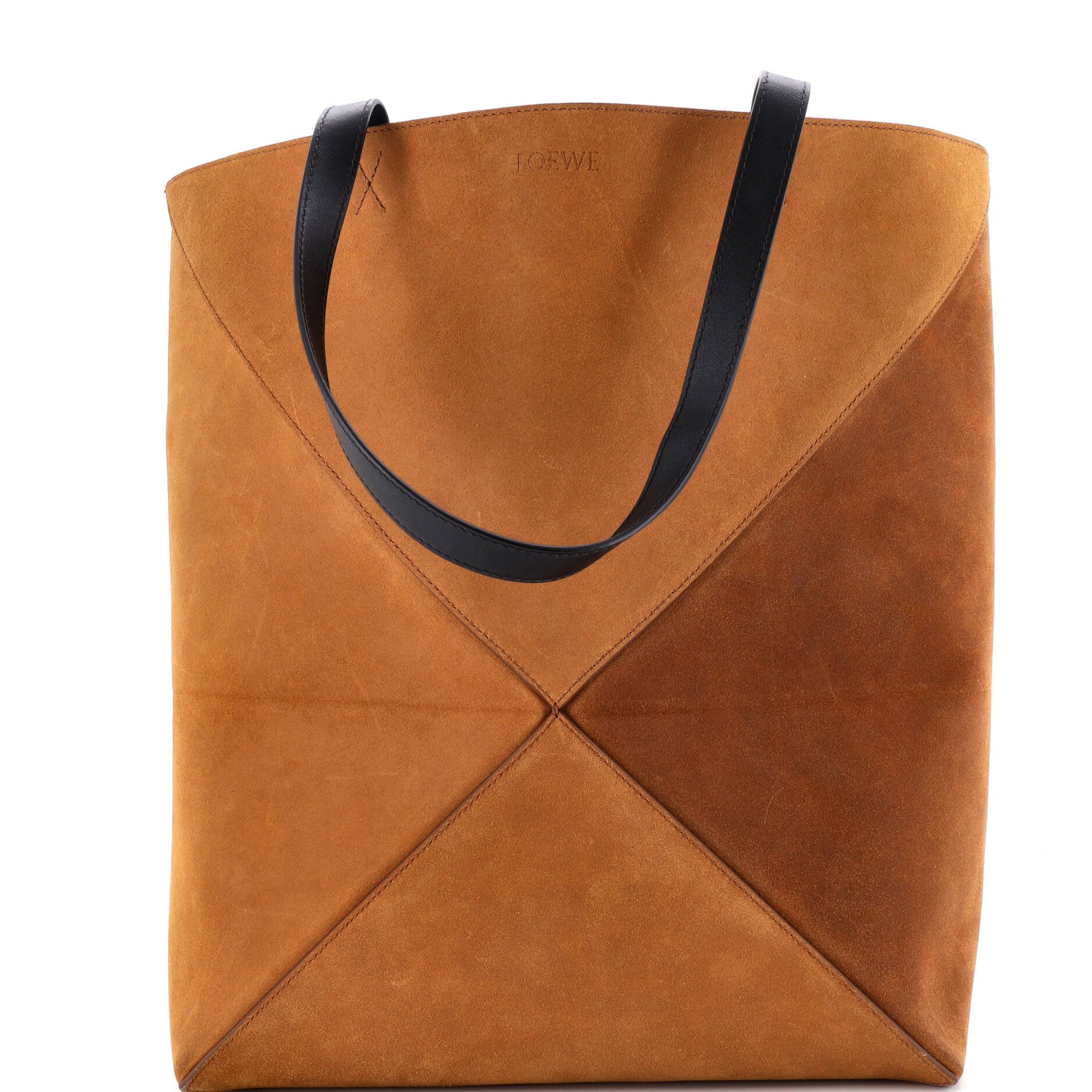 Loewe Puzzle Fold Tote Suede Large