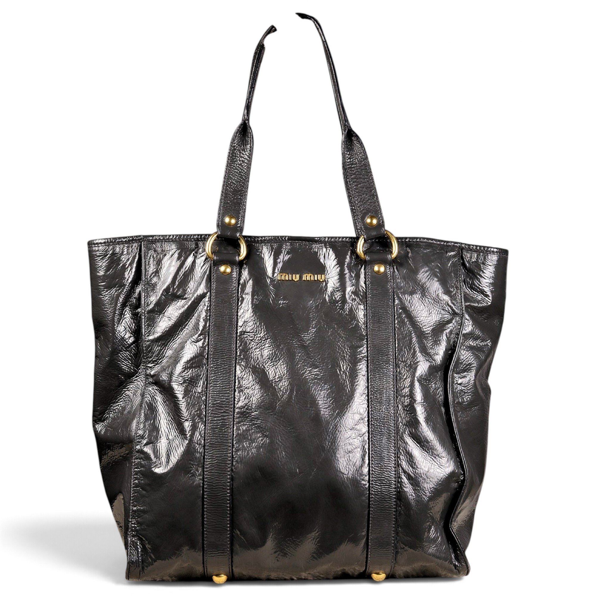 Patent leather tote