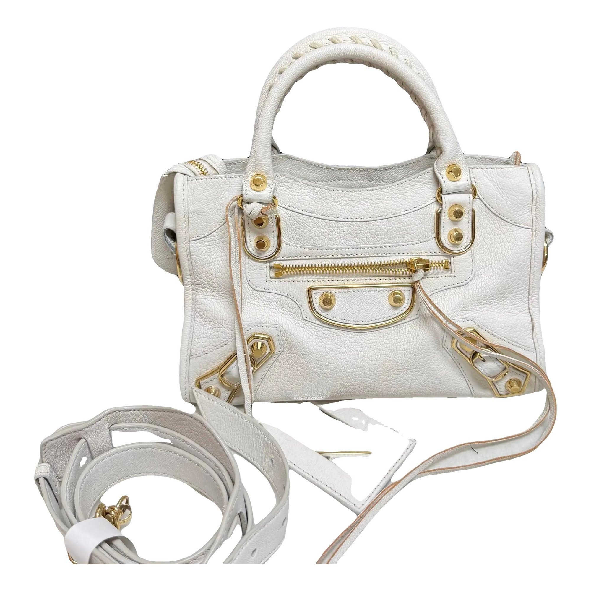 City leather handbag