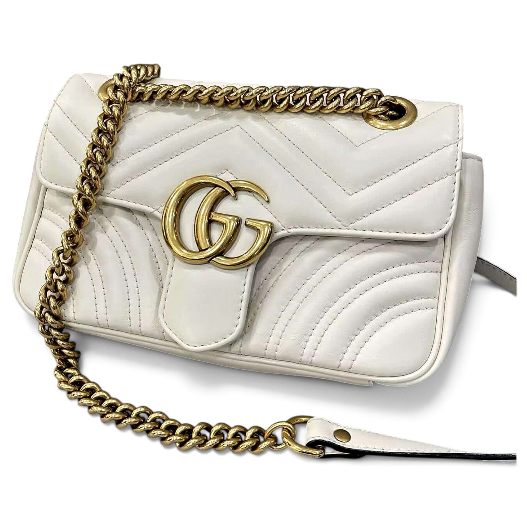 GG Marmont Flap leather crossbody bag