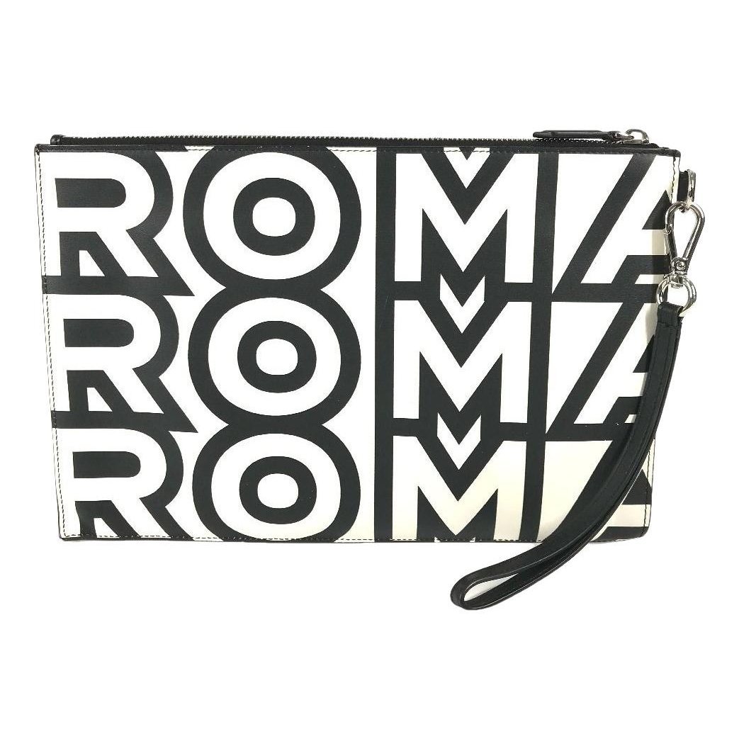 Leather clutch bag