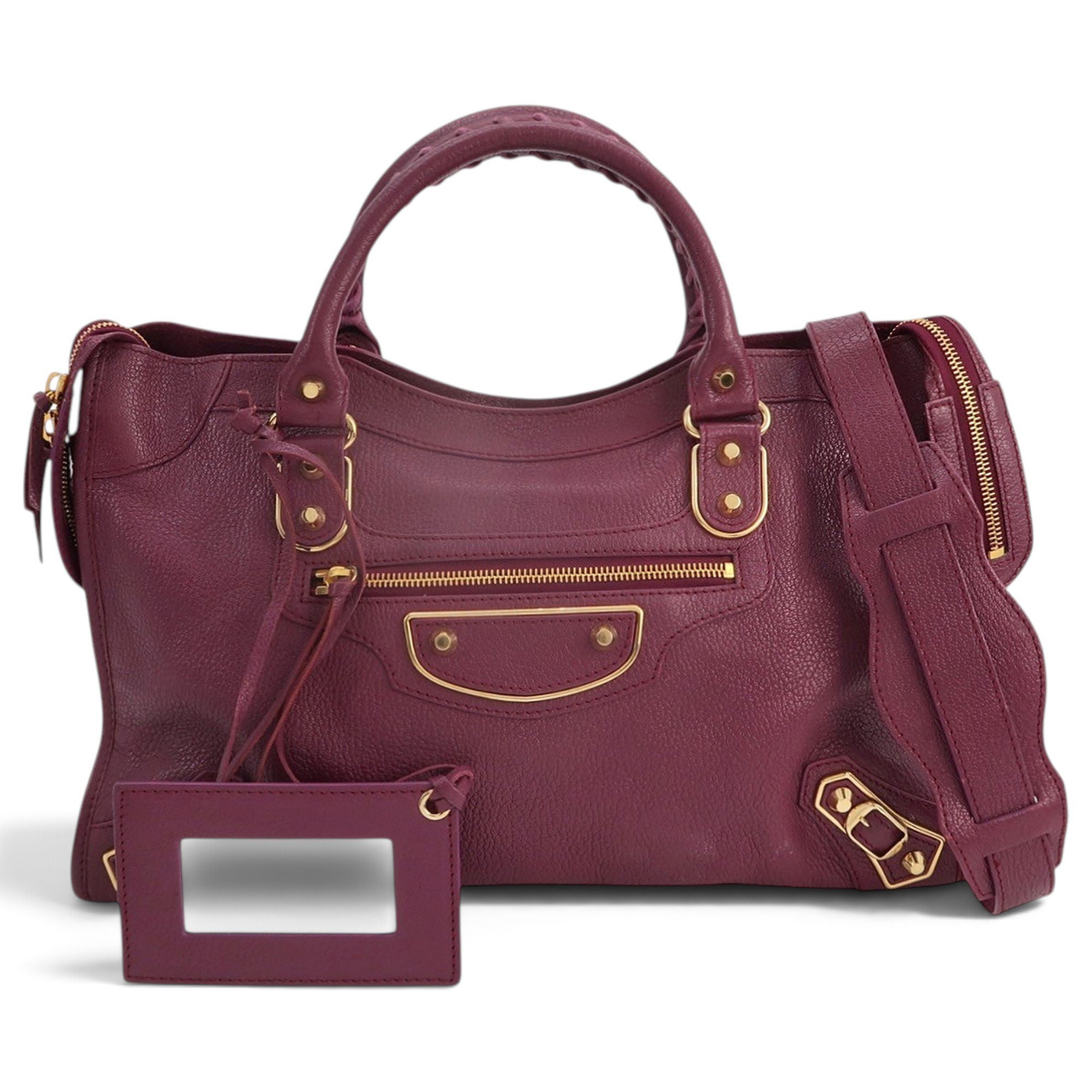 Classic Metalic leather handbag