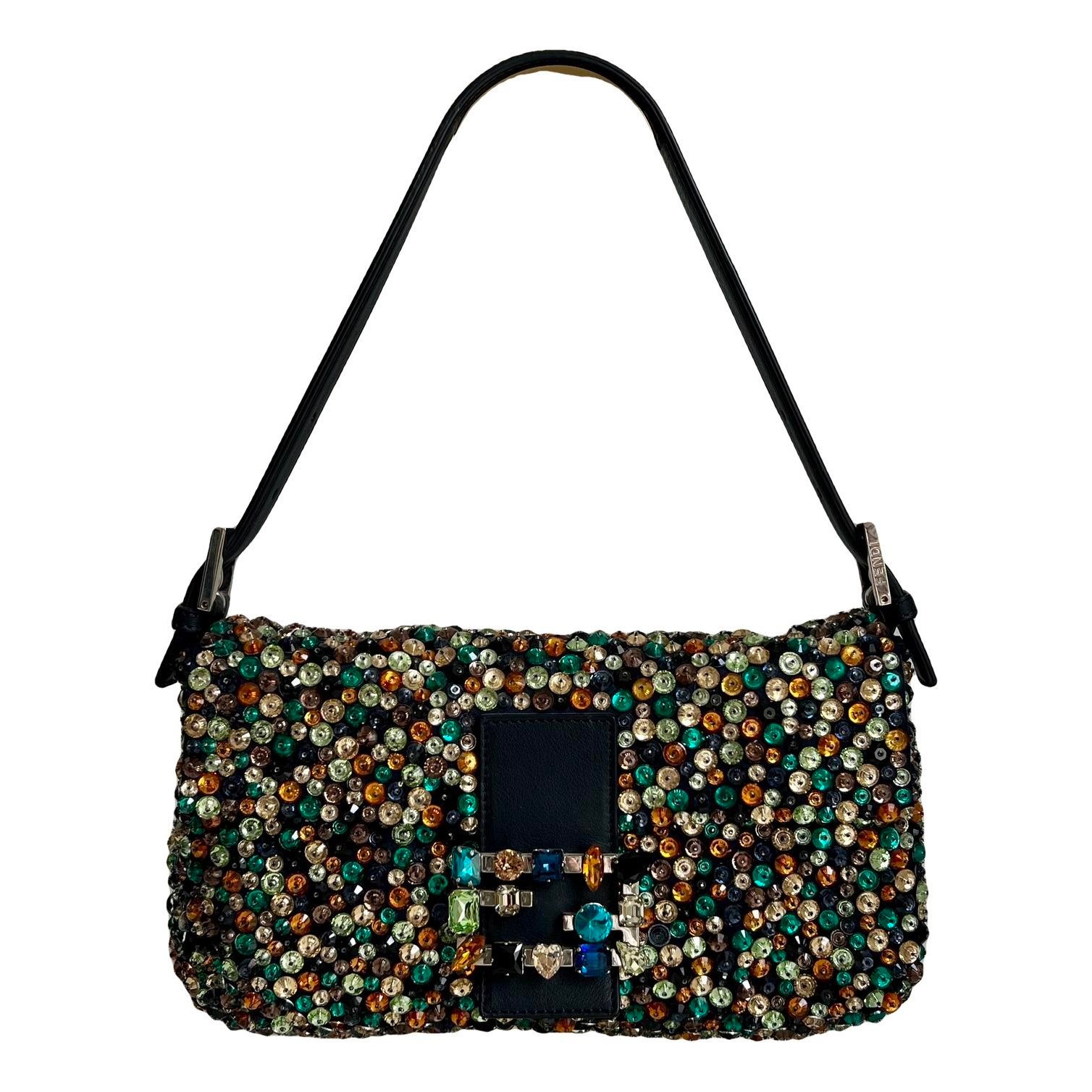 Baguette glitter handbag