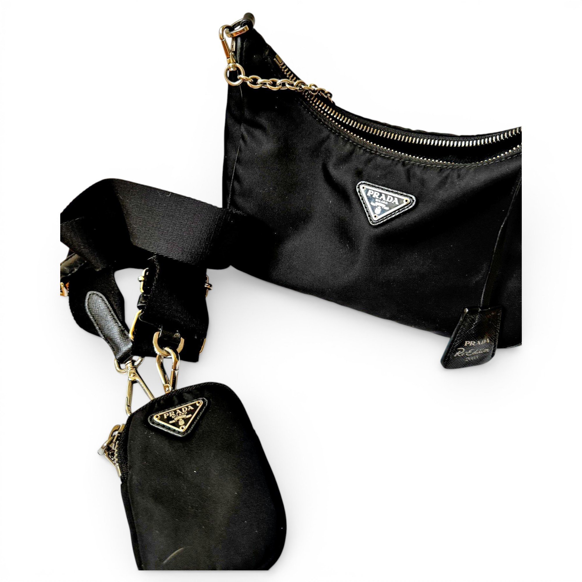 Re-edition leather handbag