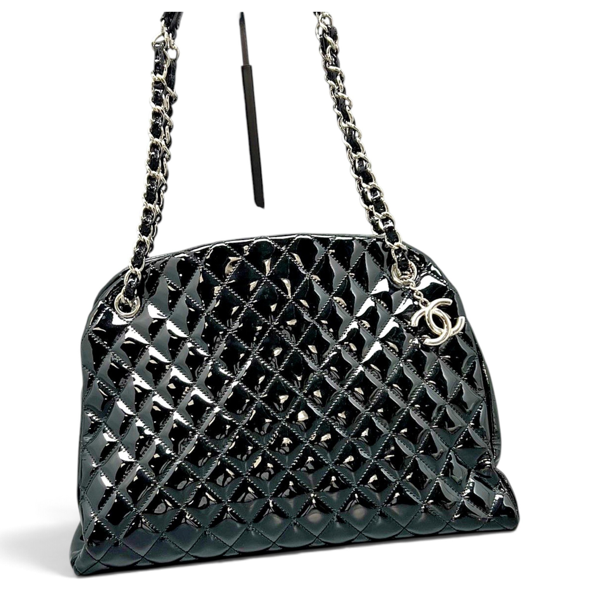 Mademoiselle patent leather handbag