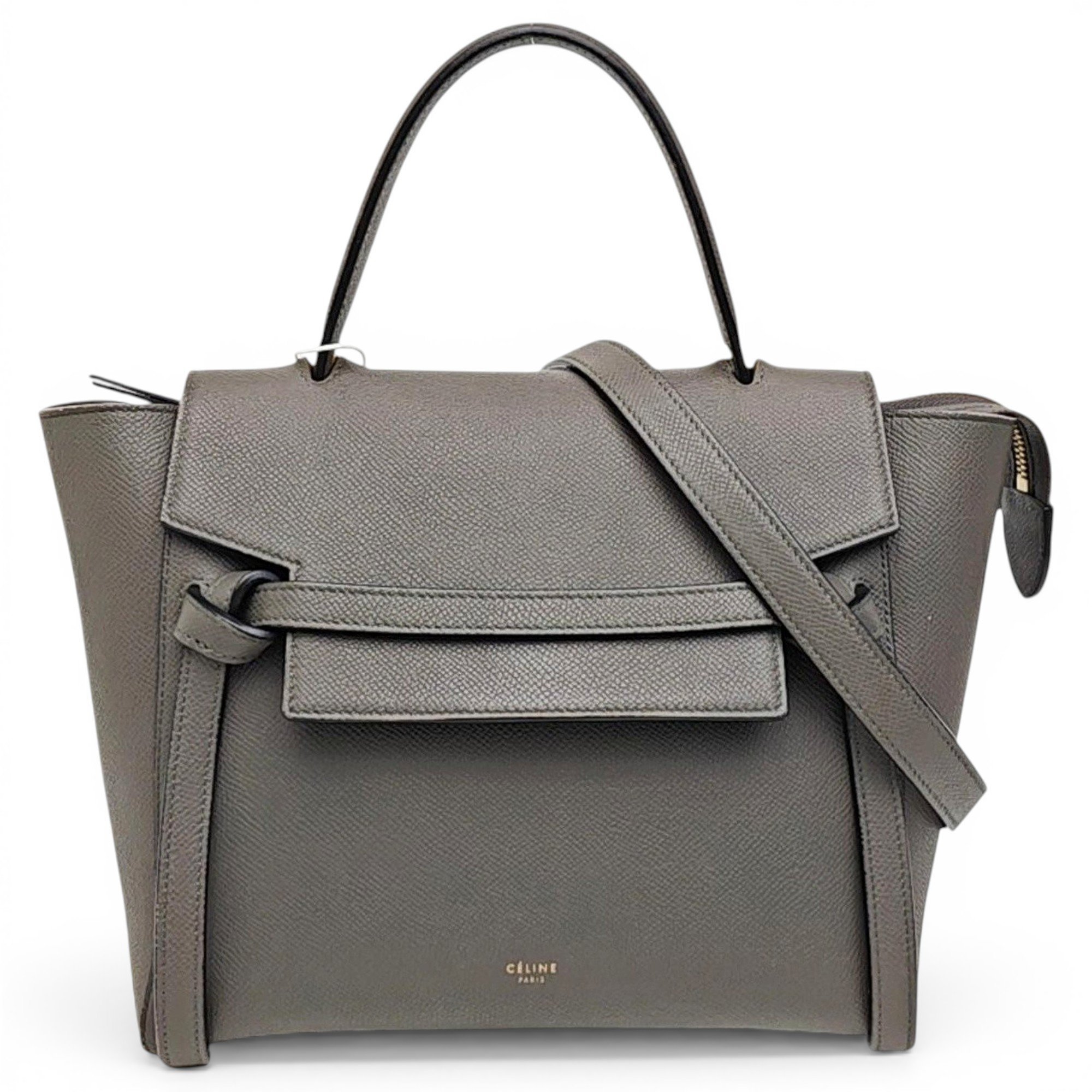 Belt leather handbag