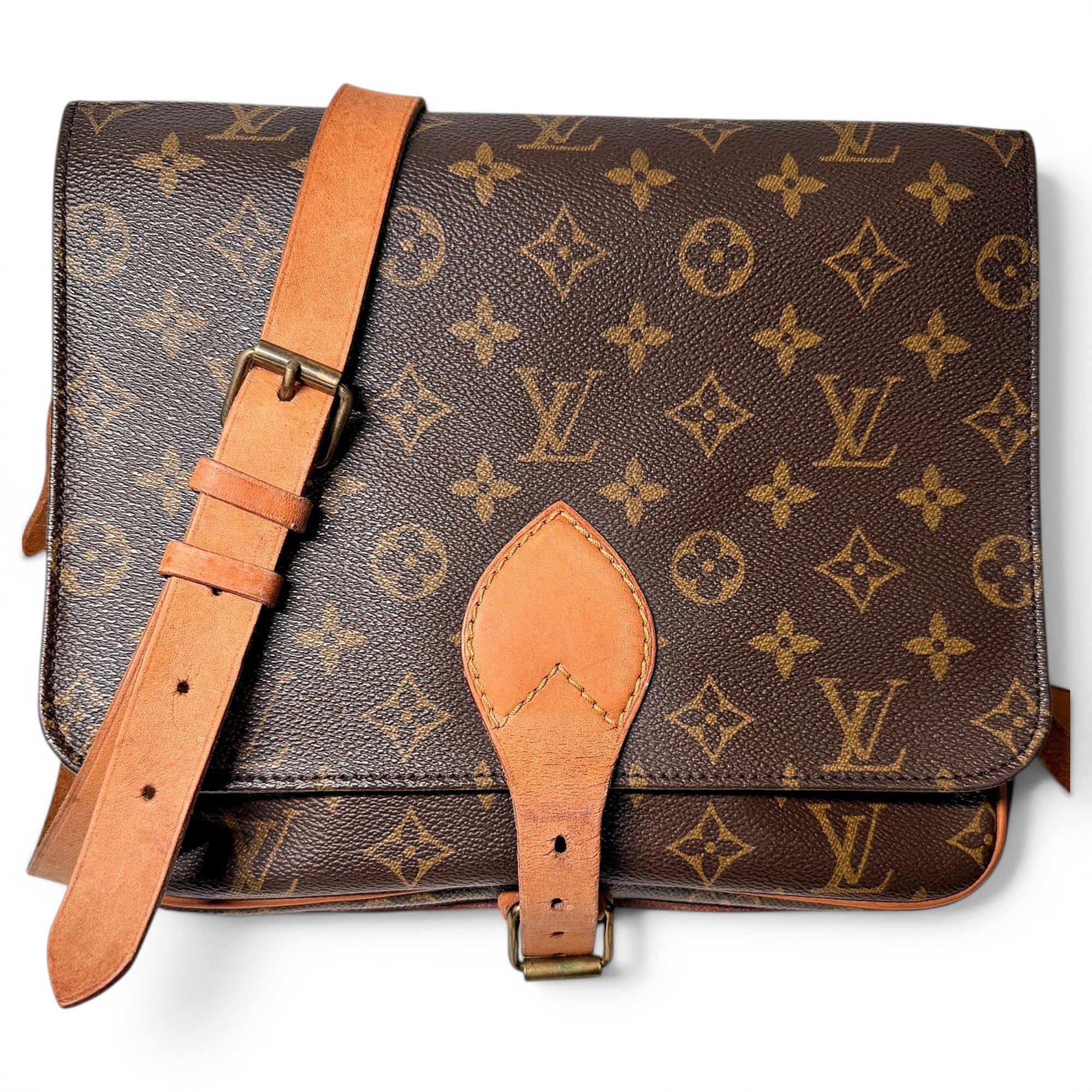 Cartouchière leather crossbody bag
