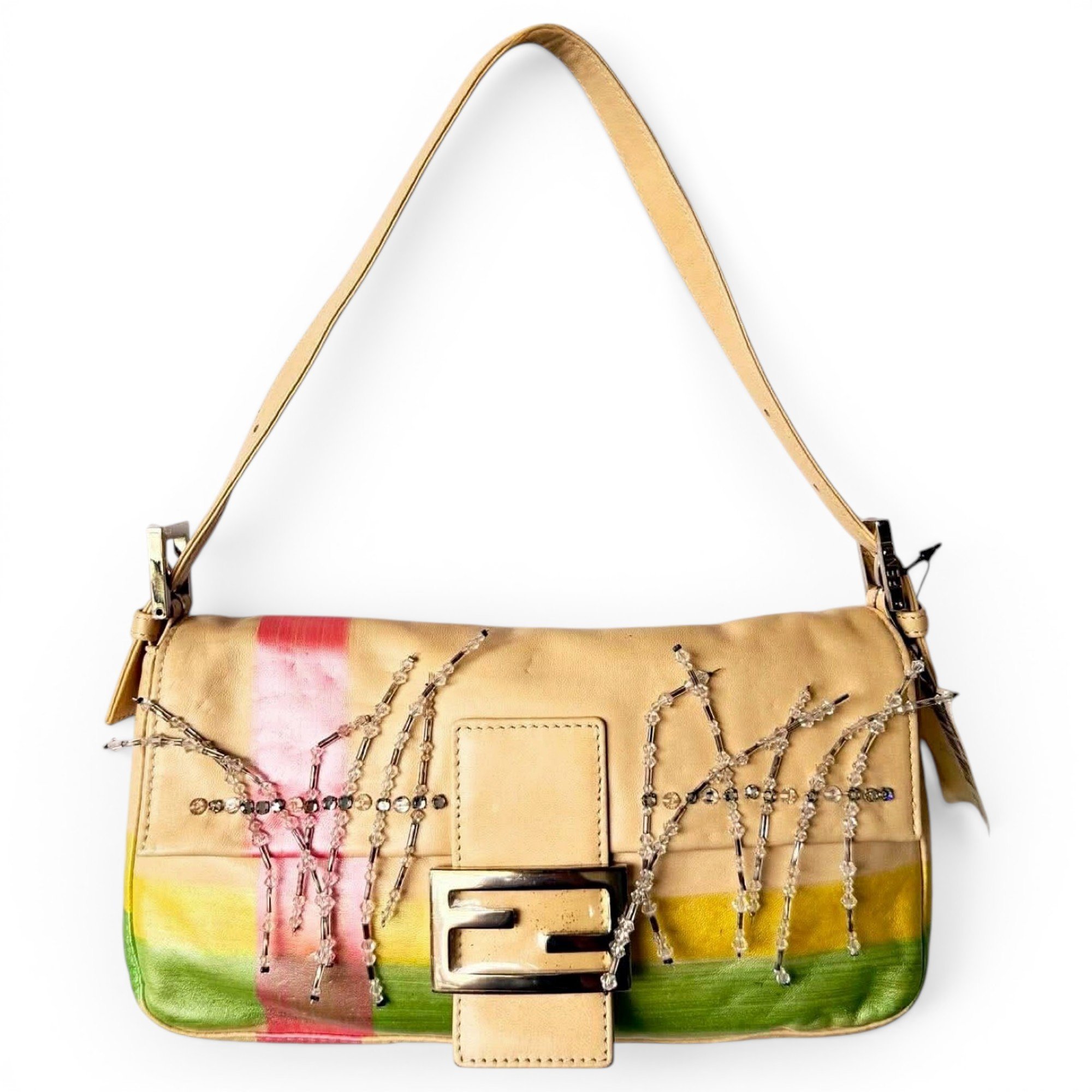Baguette leather handbag