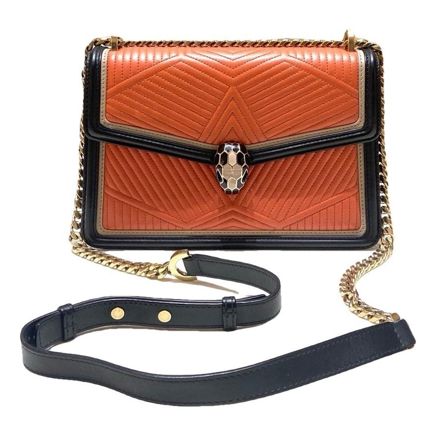 Serpenti leather handbag