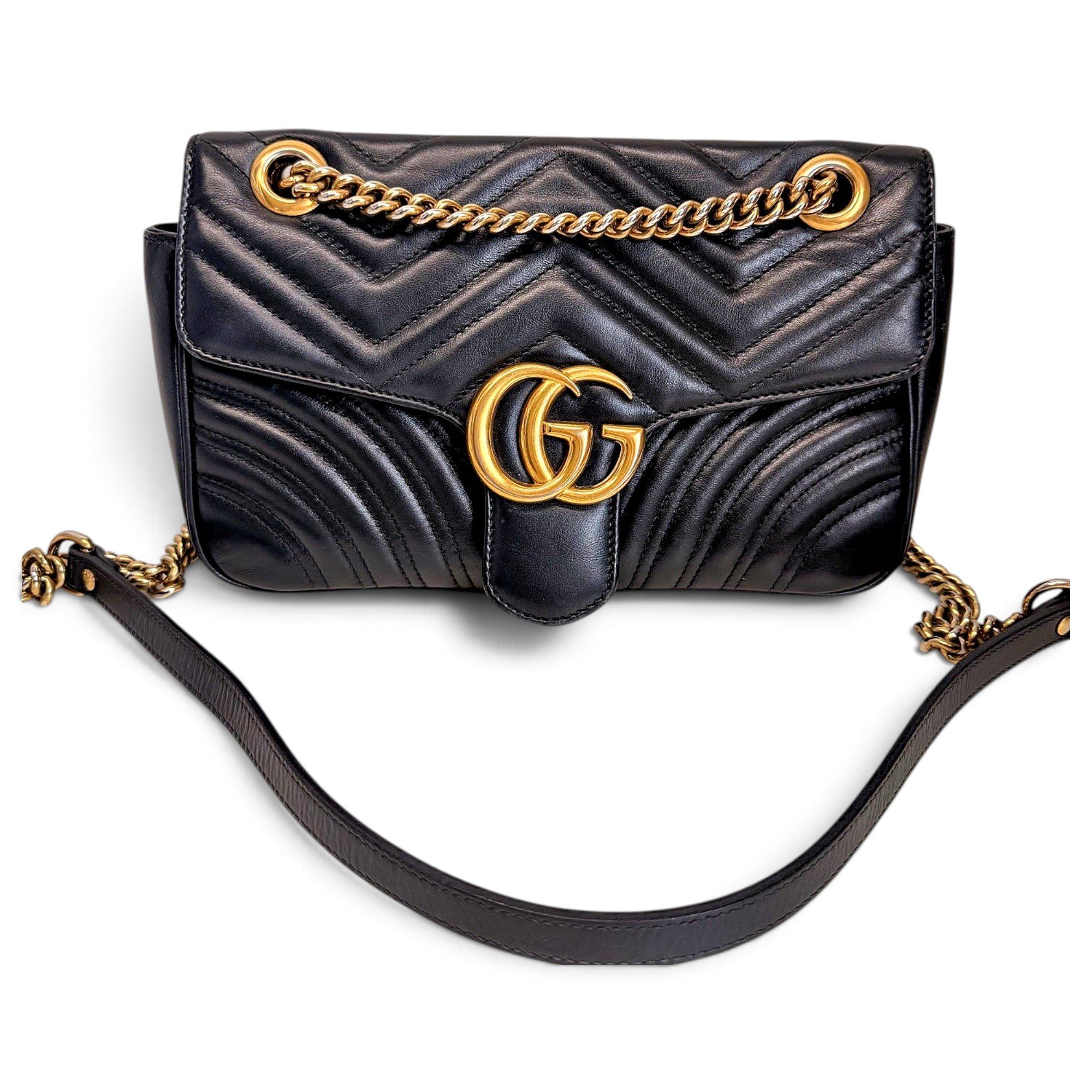 GG Marmont Flap leather crossbody bag