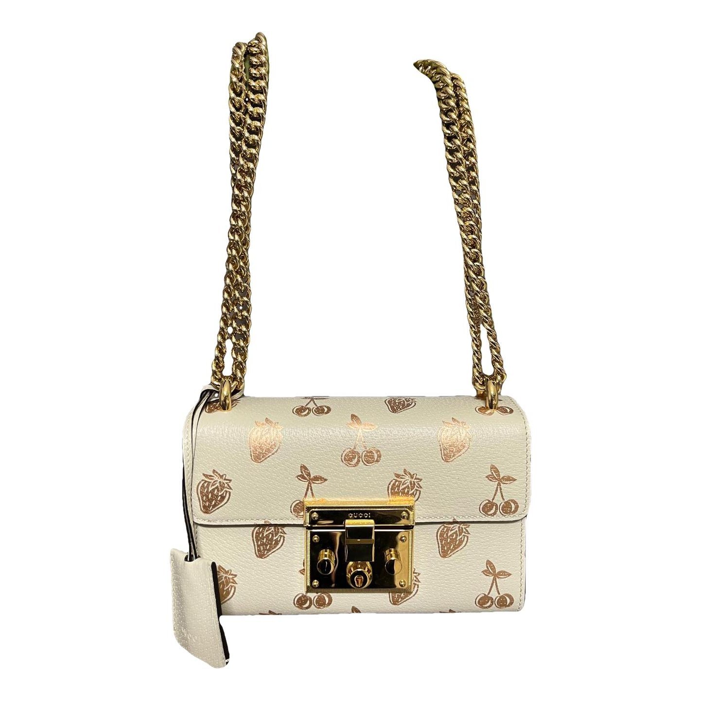 Padlock leather handbag