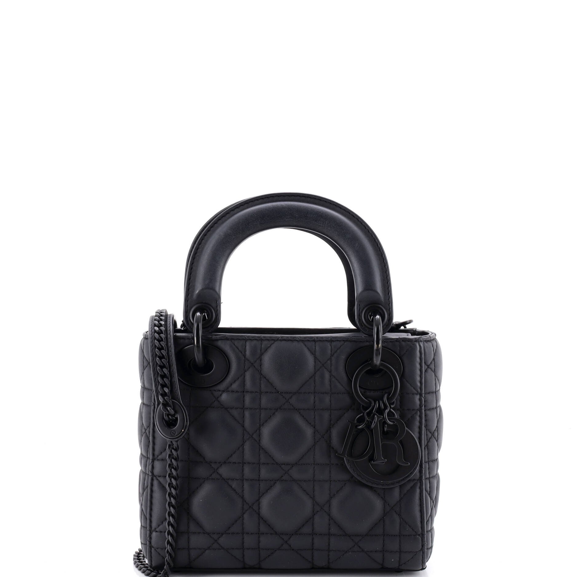 Ultra Matte Lady Dior Chain Bag Cannage Quilt Calfskin Mini