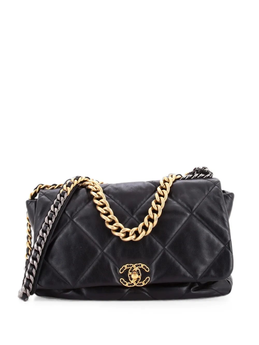 19 Flap Bag Quilted Leather Maxi crossbody bag