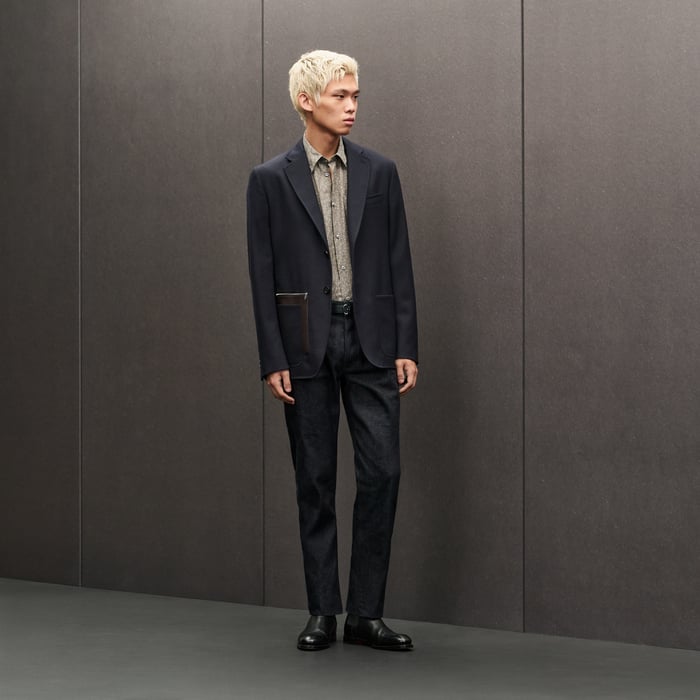 Marine "Poche Cuir" Stadium Relax Jacket