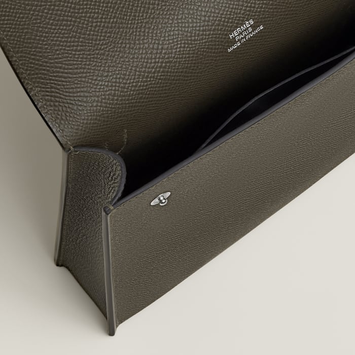 Vert Loden Hermèsnap Vertical to Go Pouch